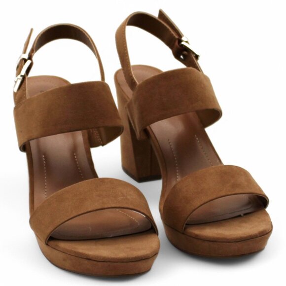 Jazminn Womens Faux Suede Ankle Strap Slingback Sandals - Picture 3 of 8